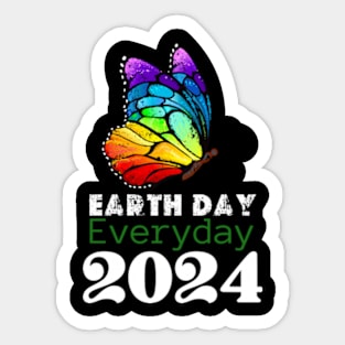 happy Earth day Everyday 2024  gift april 22 Rainbow Sticker